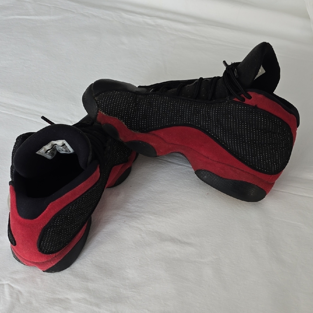 Jordan Men's Black and Red Athletic Sneakers - Picture 8 of 8